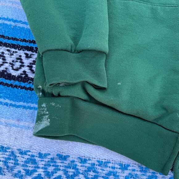 Vintage 90's Pluma Blank Green Thermal Lined Zip Up Hoodie Sweatshirt Sz 2XL XXL - Picture 2 of 9